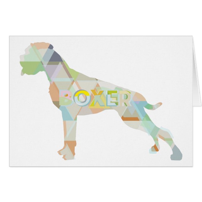 Cartão Triangula do Boxer Alemão (Frente Horizontal)