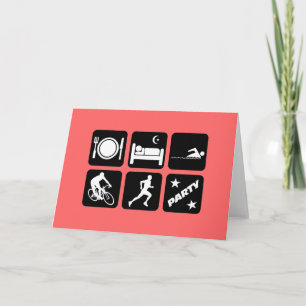 Cartão Triathlon engraçado