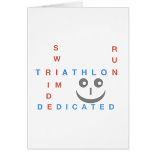 Cartão Triathlon eu sou dedicado