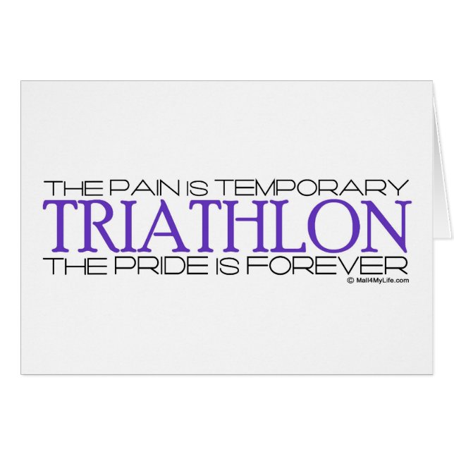 Cartão Triathlon - o orgulho é Forever (Frente Horizontal)