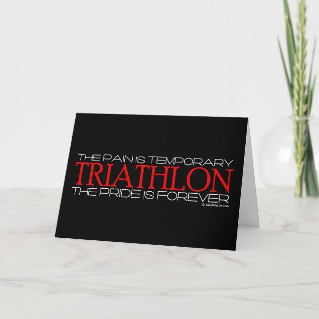 Cartão Triathlon - O Orgulho é para sempre (Frente)
