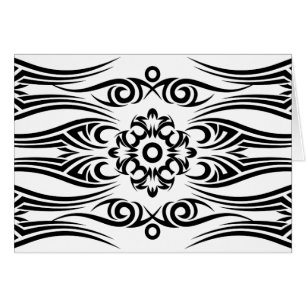 Cartão Tribal de Tatuagem Negra 1