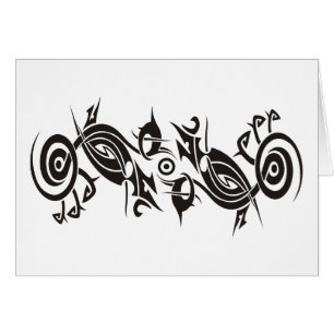 Cartão Tribal de Tatuagem Negra 2