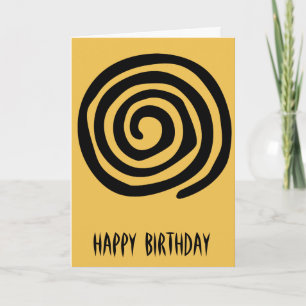 Cartão Tribal spiral Petroglyph primitive art birthday