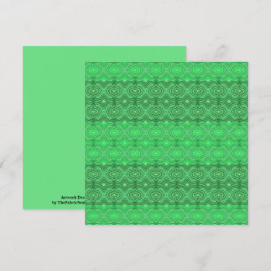 Cartão Tribal Tropical Wavy Green Lines Arte Geométrica