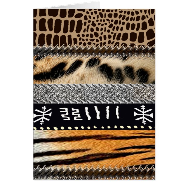 Cartão Tribe abstrato africano Design 2 (Frente)