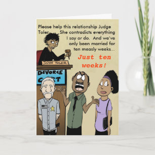 Cartão Tribunal de divórcio: 10 Semanas
