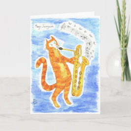 Cartão Tributo a grande Gerry Mulligan atrasado