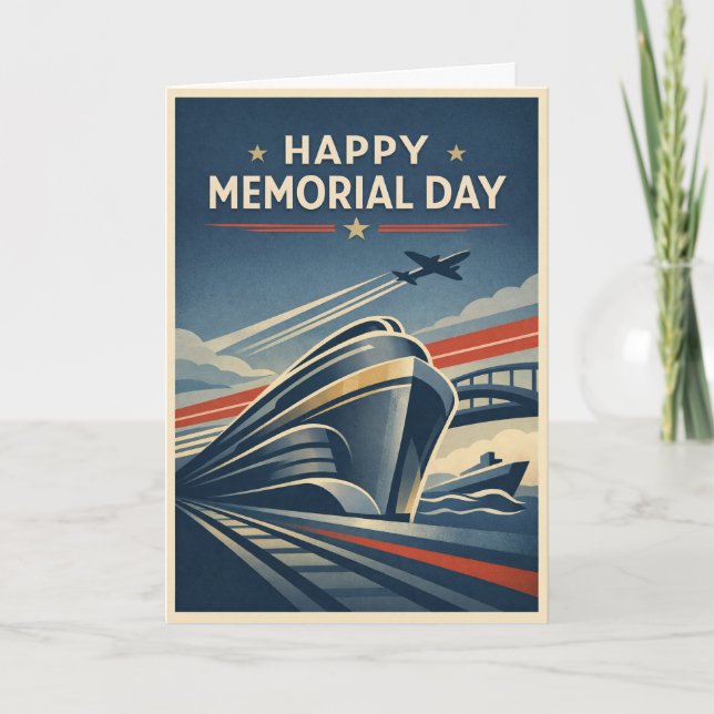 Cartão Tributo ao Transporte no Dia da Memória Moderna (Frente)