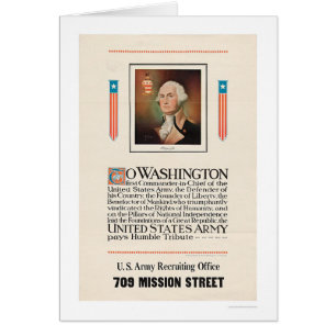 Cartão Tributo do exército a Washington