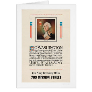 Cartão Tributo do exército a Washington