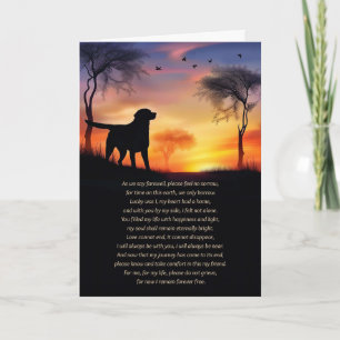 Cartão Tributo Memorial de Simpatia Canina com Poema Espi