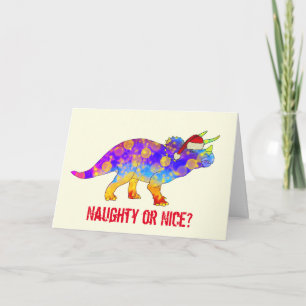 Cartão Triceratops Engraçado Festivo Dinossauro Slogan Tr