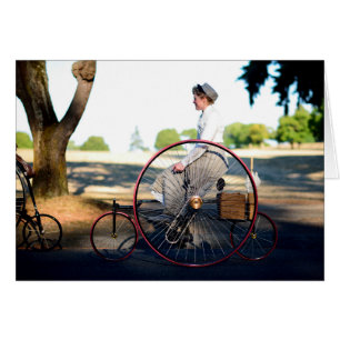 Cartão Triciclo da alto-roda do Victorian