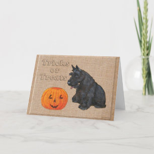 Cartão Trick or Treat Cachorro Scottie