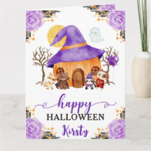 Trick or Treat de Aquarela Feliz Halloween
