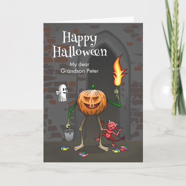 Cartão Trick or Treat Halloween (Frente)