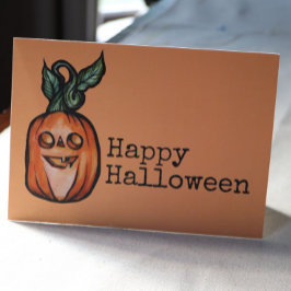 Cartão Trick or Treat Jack O Lantern Halloween Abóbora