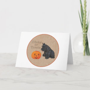 Cartão Trick or Treat Scottie Dog