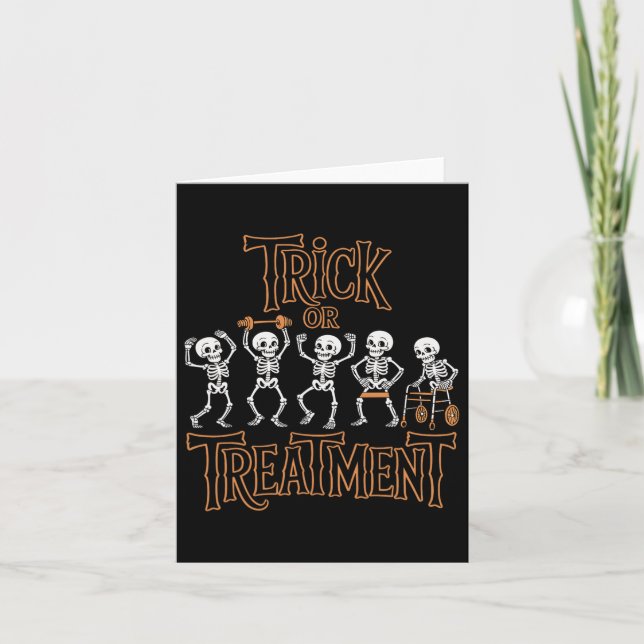 Cartão Trick Or Treatment Pt Fisioterapeuta (Frente)