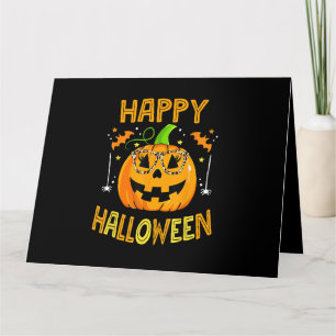 Cartão Trick Ou Tratem Halloween Engraçado Pumpkin Feliz
