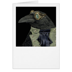 Cartão "Trickster Steampunk" - Placa Raven