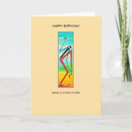 Cartão Tricky African Dancer Happy Birday