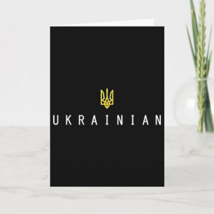 Cartão Tridente Ucraniano Zelensky Ucrânia Militar Tryzub