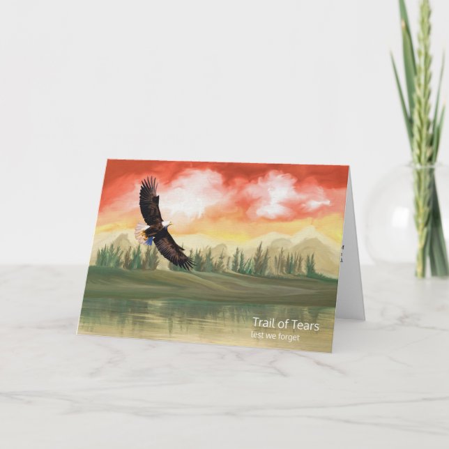 Cartão Trilha de Lembranças de Lágrimas (Frente)