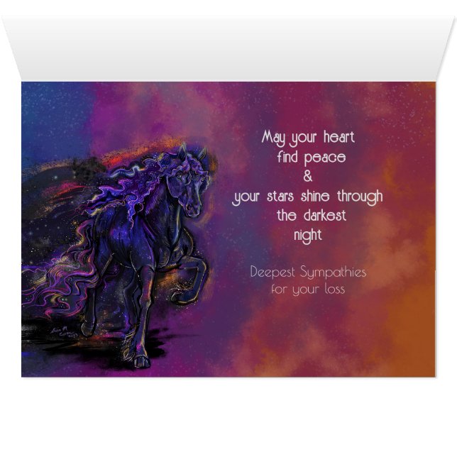 Cartão Trilha de Simpatia por Cavalo das Estrelas (Interior horizontal (base))