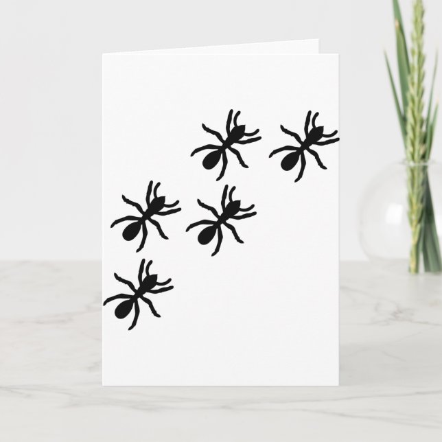 Cartão trilha negra de formigas (Frente)