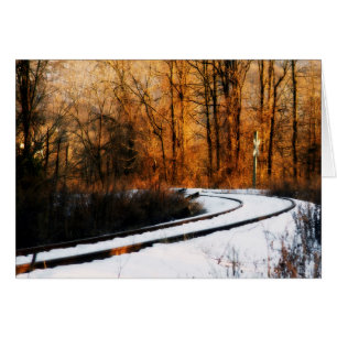 Cartão Trilhos No Inverno