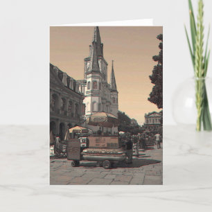 Cartão Trimestre Francês do Fornecedor de Cachorro Quente