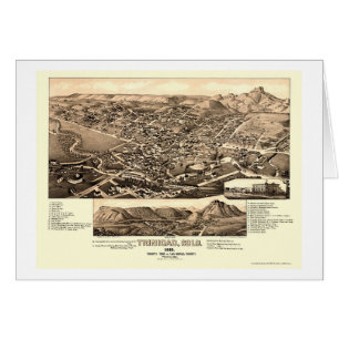 Cartão Trinidad, mapa panorâmico do CO - 1882