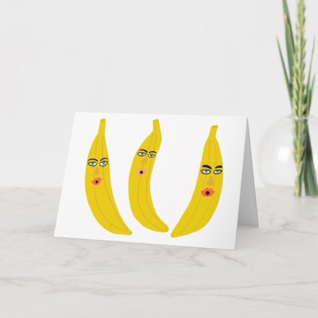 Cartão Trio de Banana Caprichosa PERSONALIZADO (Frente)
