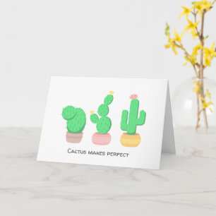 Cartão Trio de Cactus Deserto Moderno Boho Blank