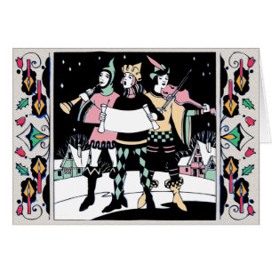 Cartão Trio de Caroling Multicolor