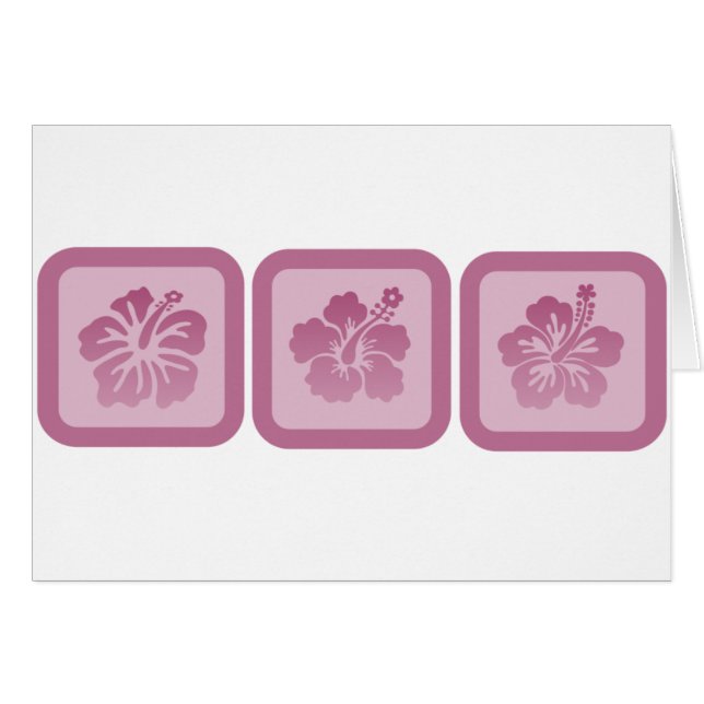 Cartão Trio de Hibiscus (Frente Horizontal)