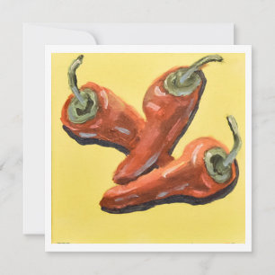 Cartão Trío de Pimenta Chili Vermelha
