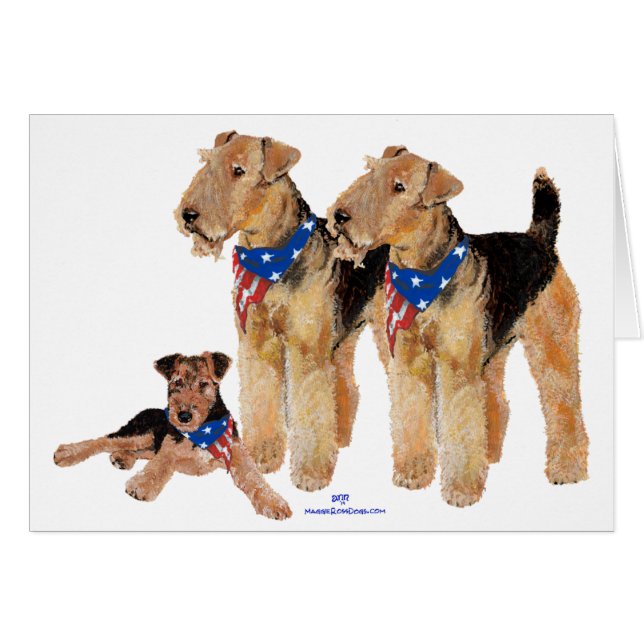 Cartão Trio de Sinalizador Patriótico (Frente Horizontal)