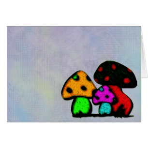 Cartão trio do cogumelo