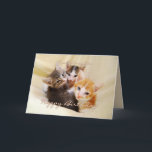 Cartão Trio do feliz aniversario da neta dos gatinhos<br><div class="desc">Este cartão que caracteriza três gatinhos adoráveis é perfeito para o aniversário de uma neta. Veja outros cartões de Fuzzyball para aniversários específicos à idade e cartões de aniversário para outros membros da família. A "mais cara neta, espera que você tem um aniversário do meow-velous do purr-fectly! Abraços e beijos!"...</div>
