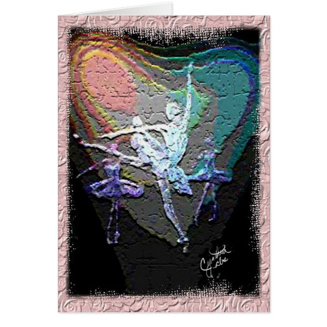 Cartão Trio dos dançarinos WithTexture (Frente)