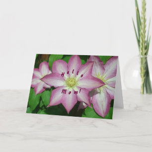 Cartão Trio of Clematis Mother's Day Card