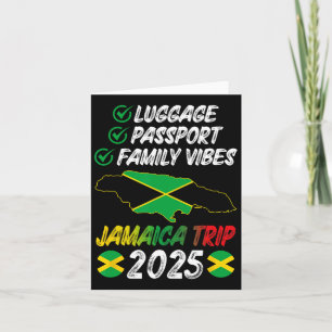 Cartão Trip. Família Vibes Jamaica 2025 Jamaica Vaca
