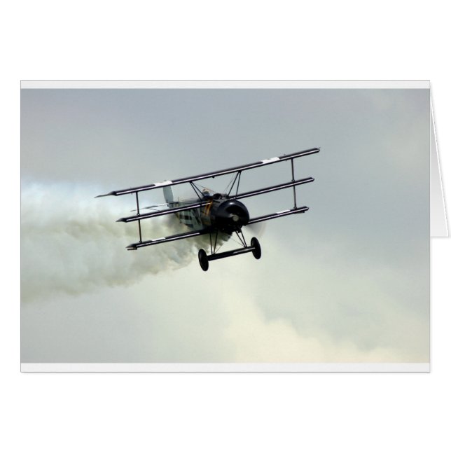 Cartão Triplano Fokker (Frente Horizontal)