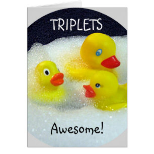 CARTÃO "TRIPLETS" AMOR TRIPLO/ABRAÇOS/BEIJOS/DIVERSÃO