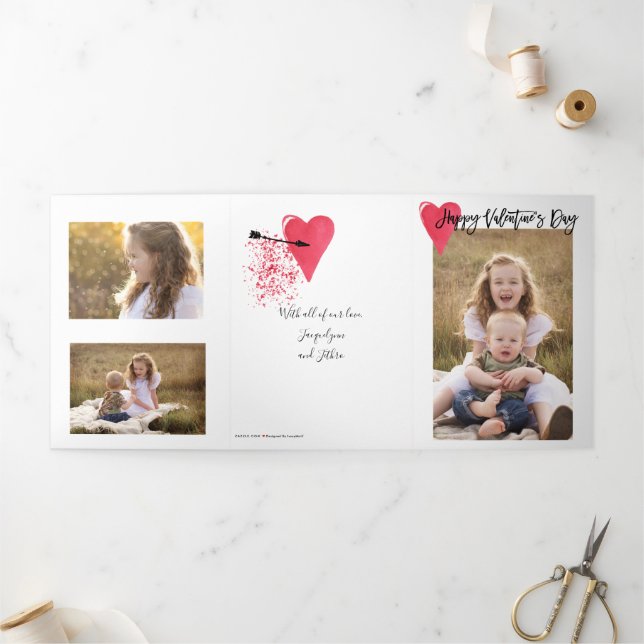 Cartão triplicado para o Dia 5 de Photo Red Valent (Fora)