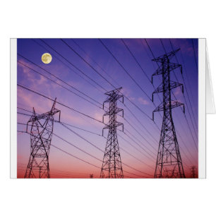 Cartão Triplicar-se de linha eléctrica