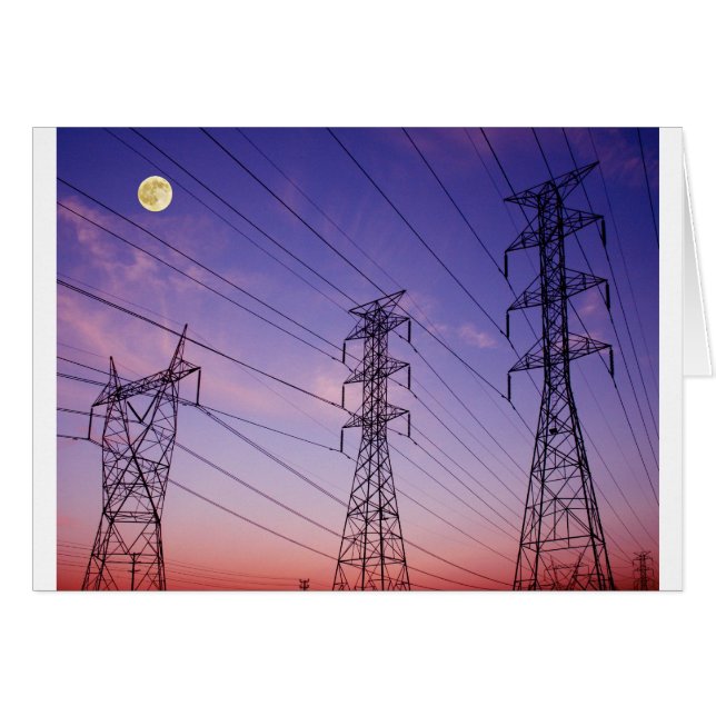 Cartão Triplicar-se de linha eléctrica (Frente Horizontal)